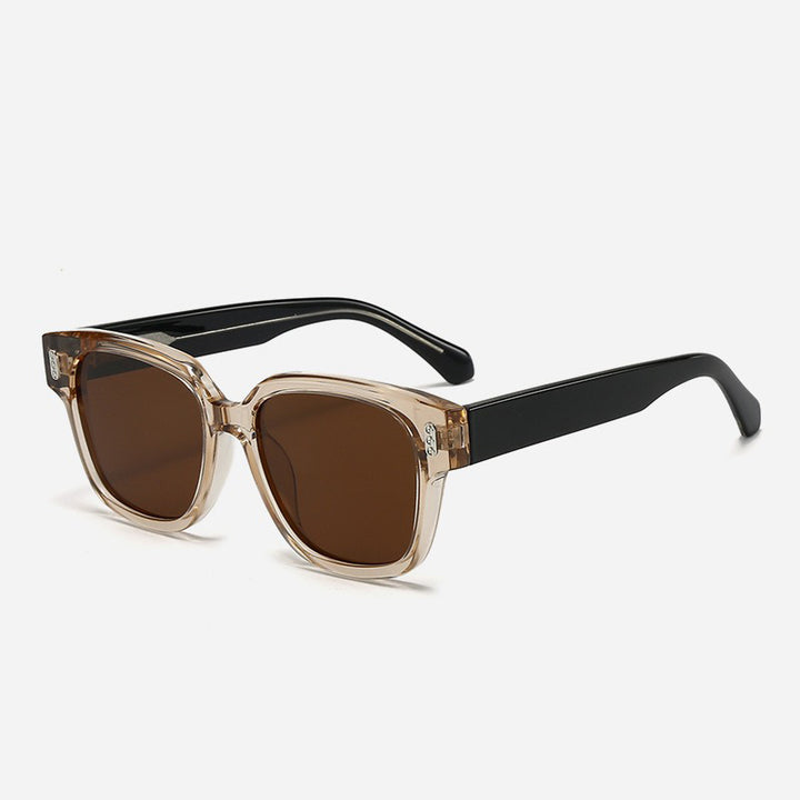 Women's Designer Sunglasses with Square Frame and Brown Lenses Stornfield