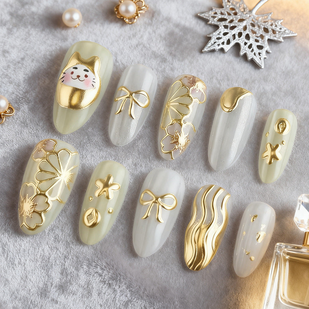 Artistic 3D Press-On Nail Art Set Stornfield