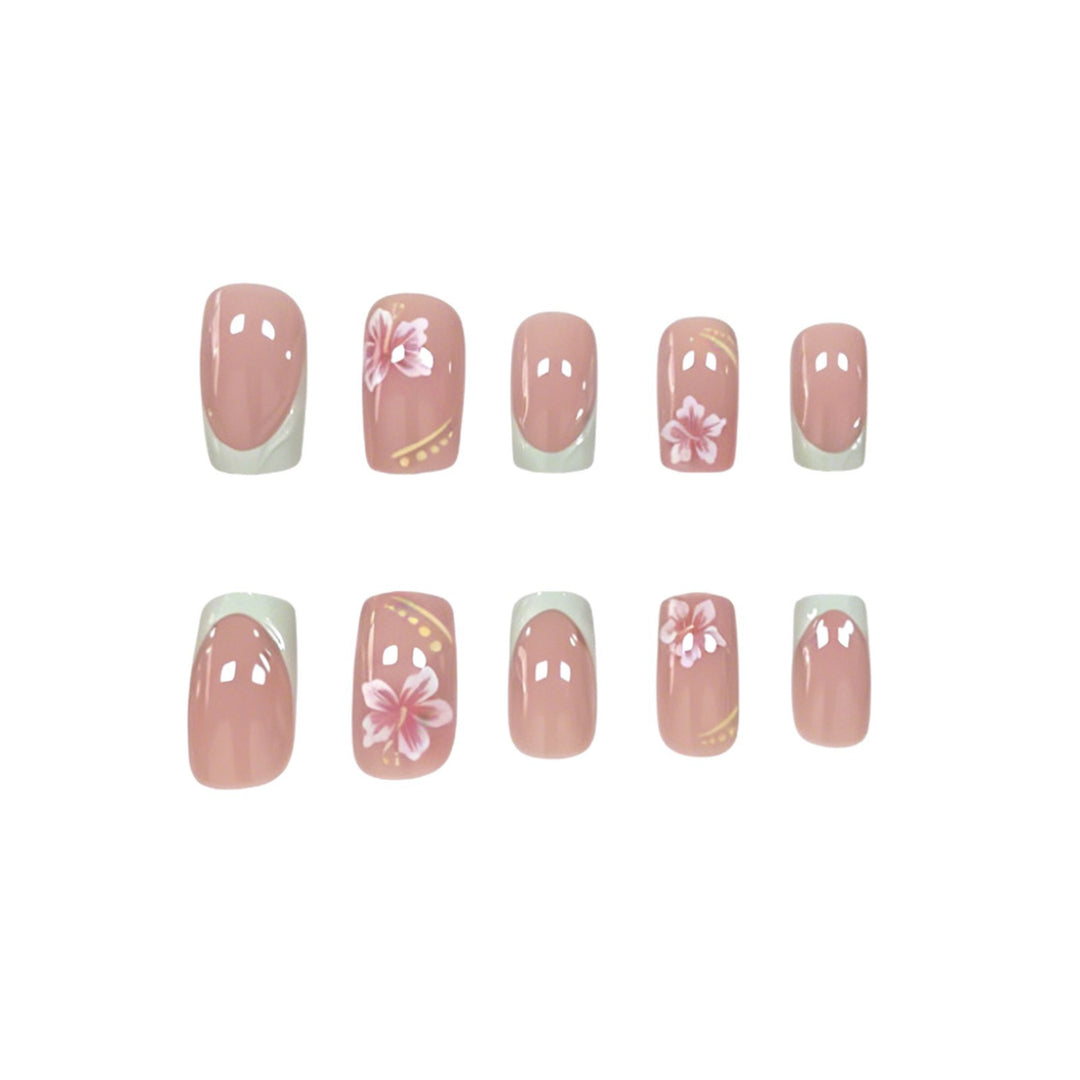 Decorative Floral Press-On Nail Art Stornfield