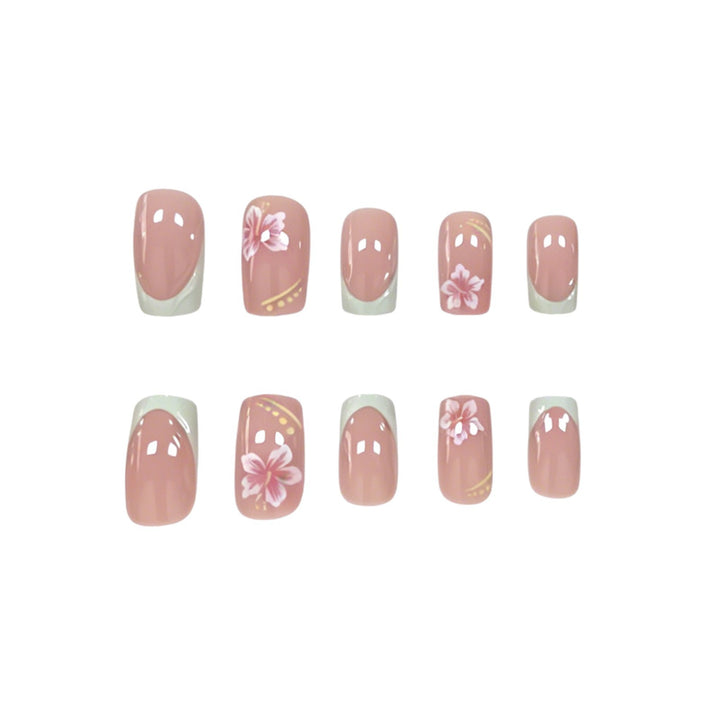 Decorative Floral Press-On Nail Art Stornfield