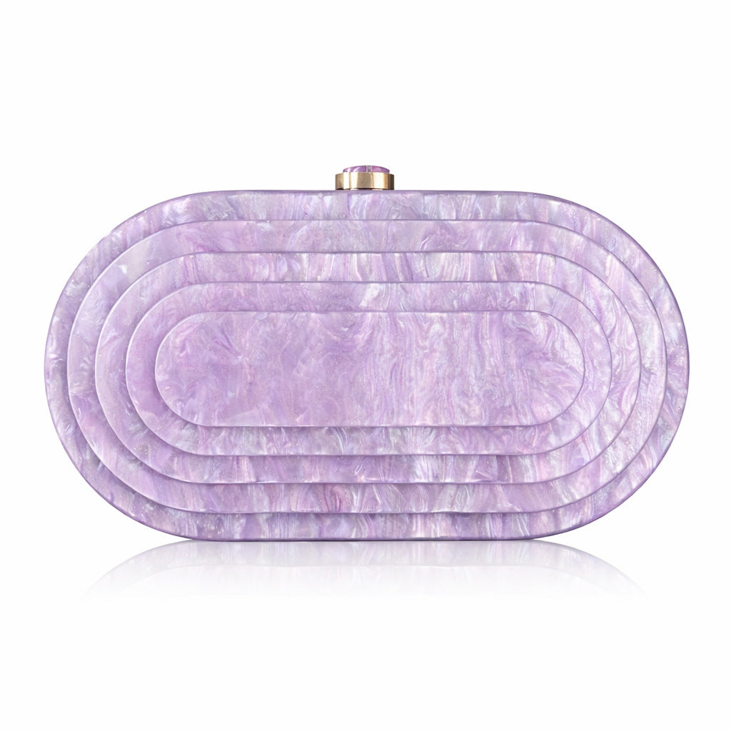 Elegant Sculptural Acrylic Clutch