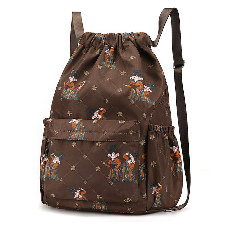 Fun Cartoon Print Drawstring Backpack Stornfield