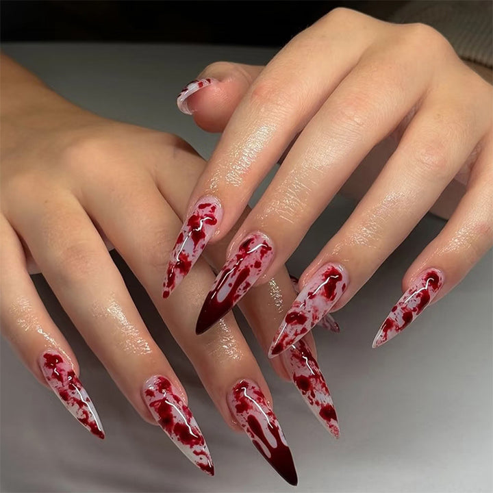 Art nail set with decorative marble pattern Stornfield