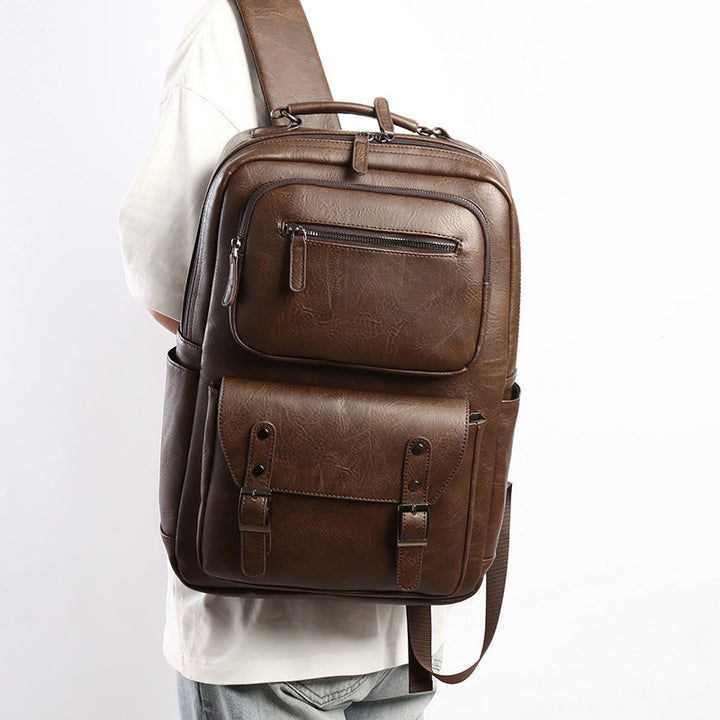 Stylish Multi-Purpose Leather Backpack Stornfield