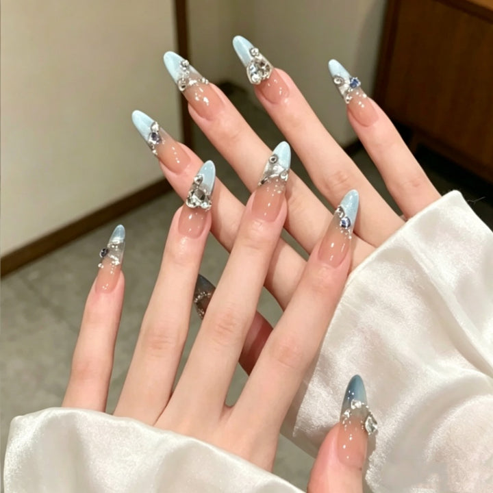 Elegant Rhinestone-Accented Press-On Nails Stornfield