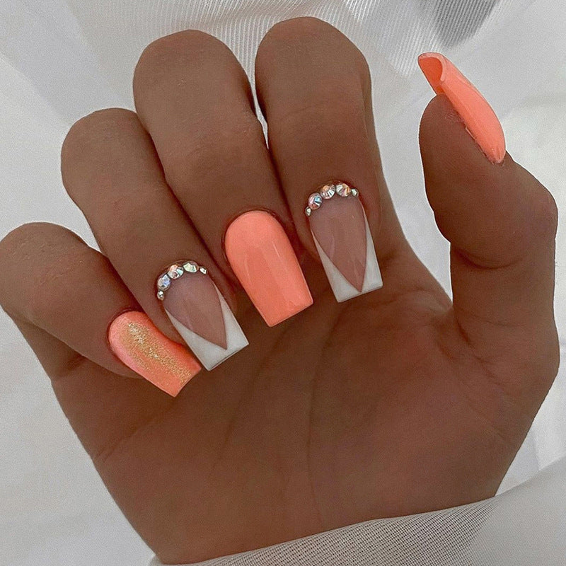 Elegant Crystal-Studded Press-On Nail Tips Stornfield