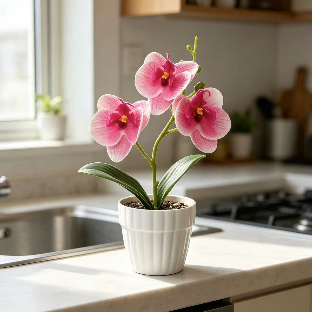 Decorative Artificial Orchid Arrangement for Decorative Home Display