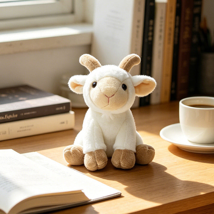 Plush Fennec Fox Sitting Soft Toy with Oversized Ears and Embroidered Features Stornfield