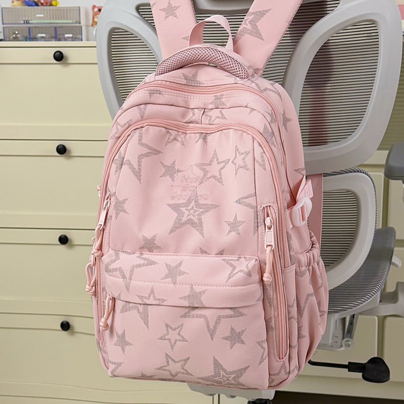 Stylish Star-Embellished School Backpack Stornfield