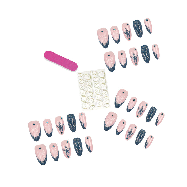 Artistic Sea-Inspired Press-On Nail Set
