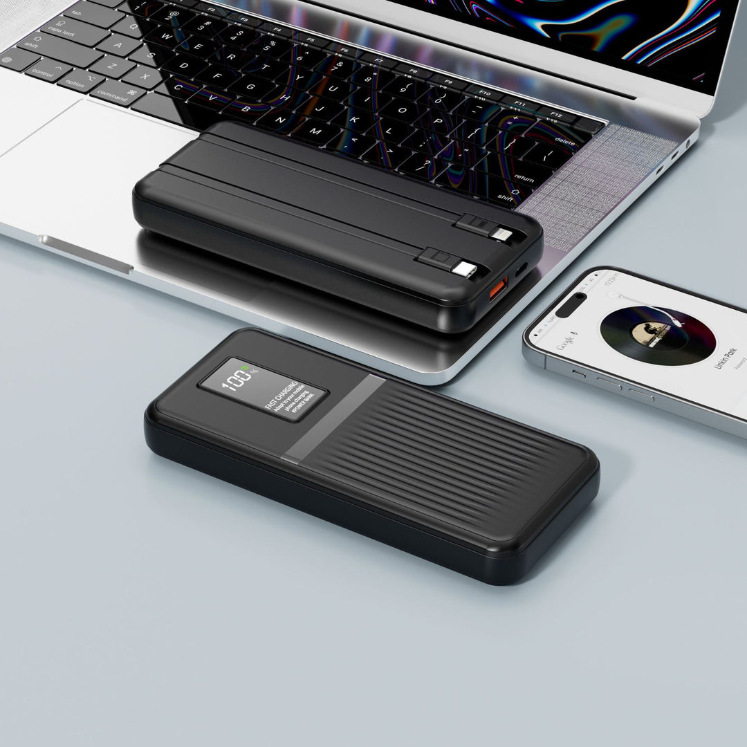 Portable power bank with state-of-the-art fast charging technology and digital display Stornfield