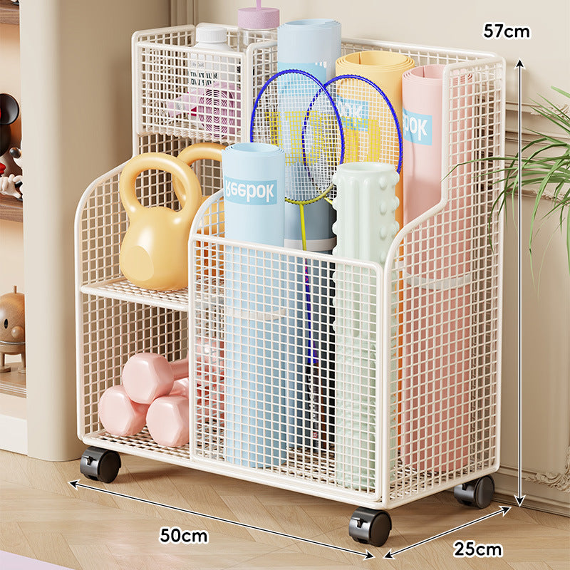 Compact Over-Cabinet Hanging Wire Grid Storage Basket with Dual Hooks