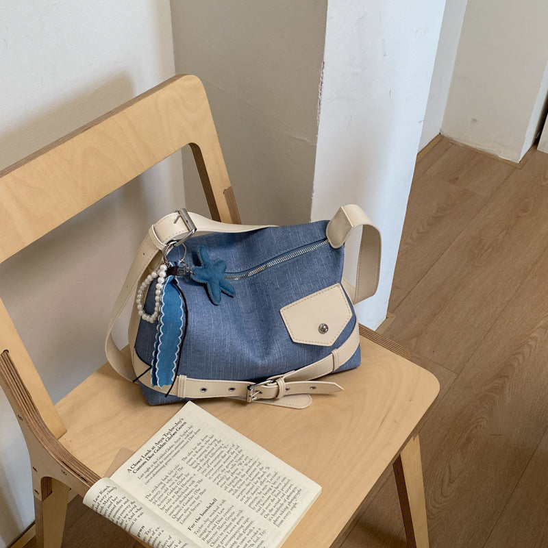 Casual Denim Shoulder Bag