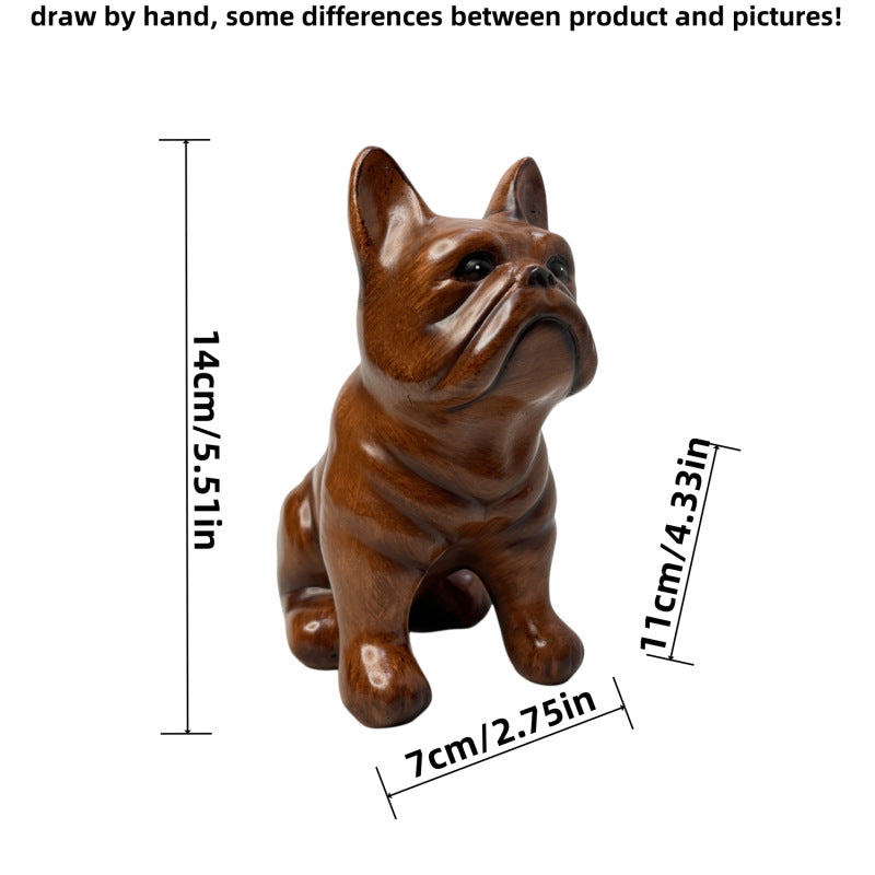 Creative bulldog figurine made of hand-painted resin Stornfield