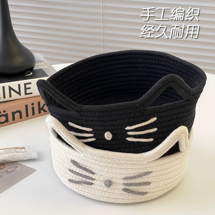 Women Playful Storage Basket in Cat Design Stornfield
