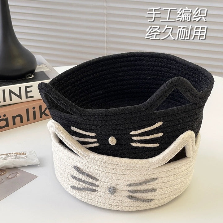 Women Playful Storage Basket in Cat Design Stornfield