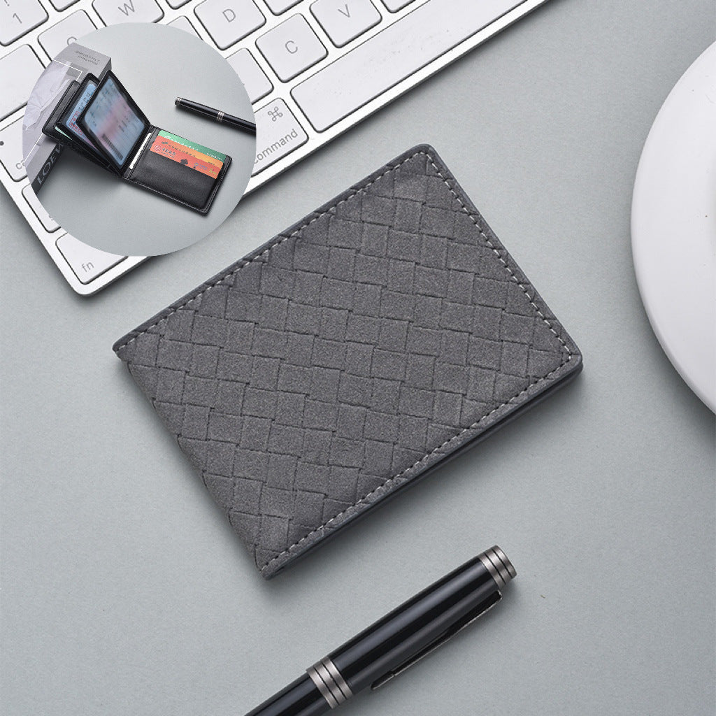 Stylish Woven Leather Cardholder Stornfield