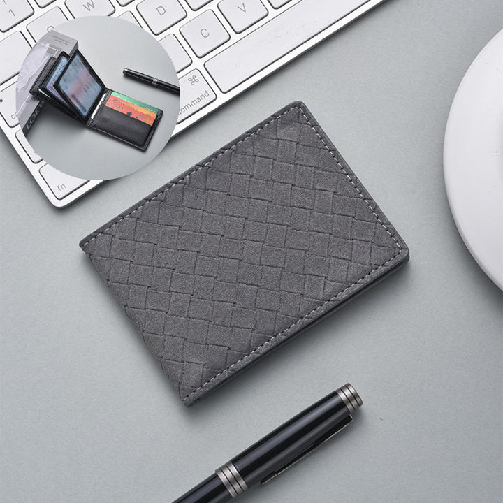 Stylish Woven Leather Cardholder Stornfield