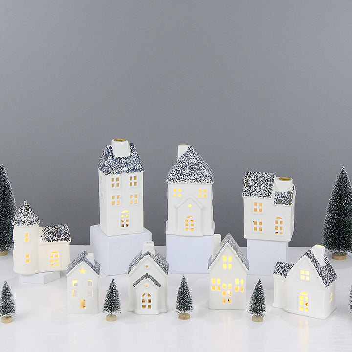 Decorative Ceramic House Lantern Stornfeild 1790310186