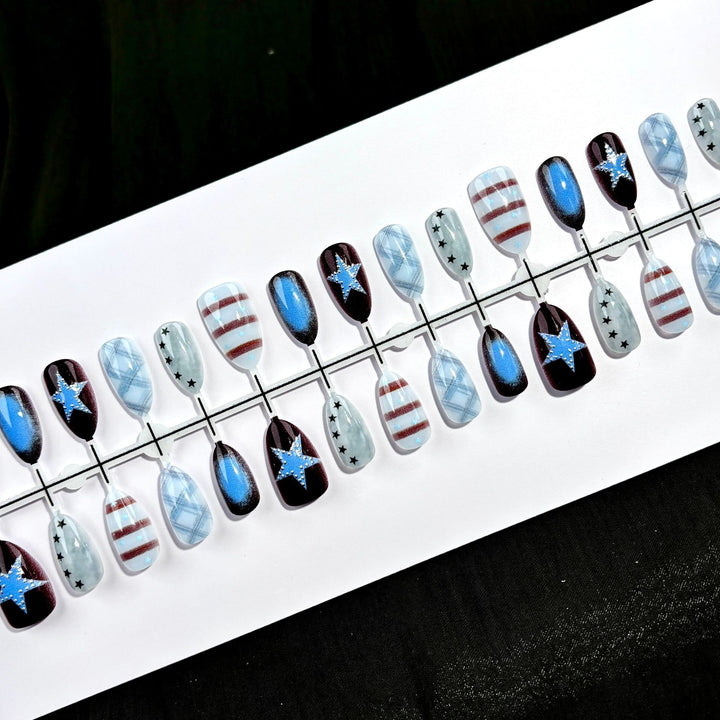 Patriotic Themed Press-On Nail Art Set