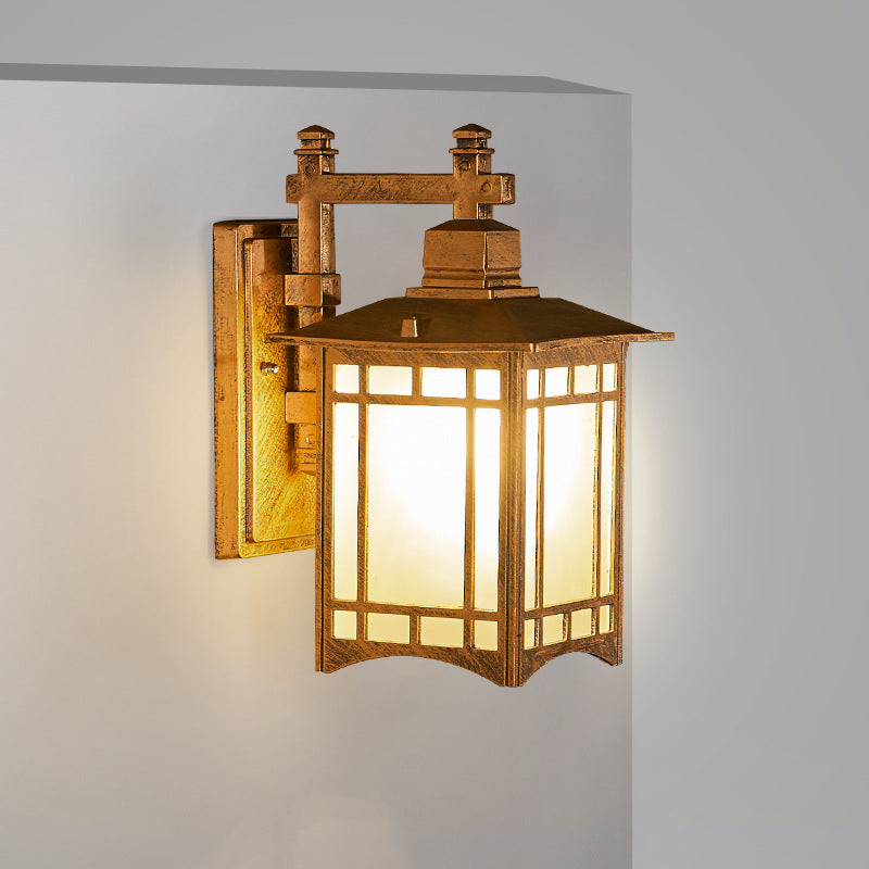 Modern Waterproof Solar Aluminum Chinese Pavilion Shape 1-Light Wall Sconce Lamp | Stornfield