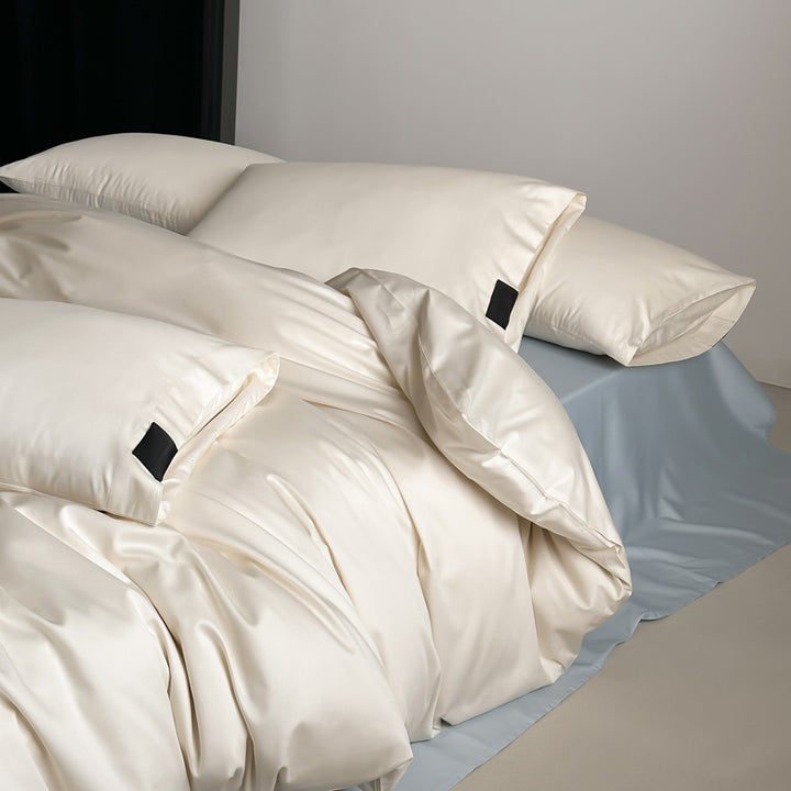 Luxury Cotton Sateen Duvet Cover Set with Envelope Pillowcases
