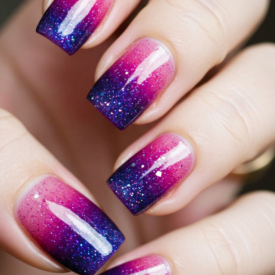 Sparkling Ombre Nail Art Extensions Stornfield