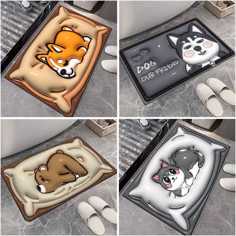 Cute Cartoon Cat Shape Bath Mat Stornfield