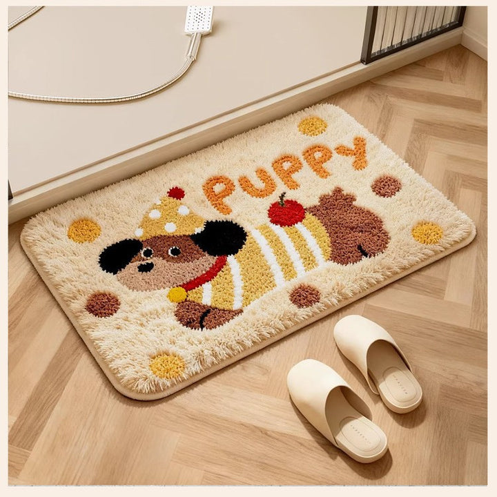 Children's Playful Dog Bath Mat Stornfield