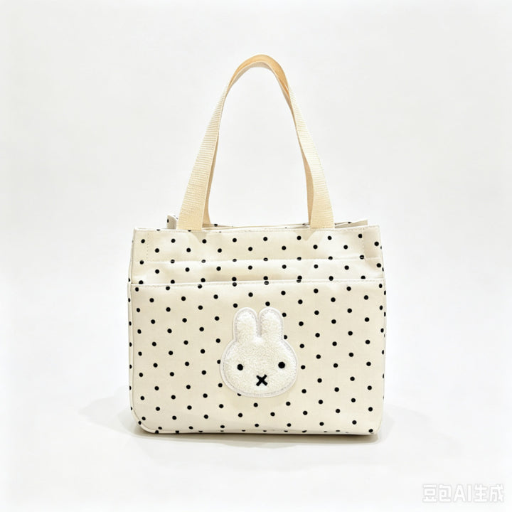 Canvas Shopper with Cute Bunny Applications Stornfield