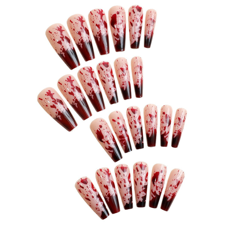 Artistic Blood Splatter Press-On Nails Stornfield