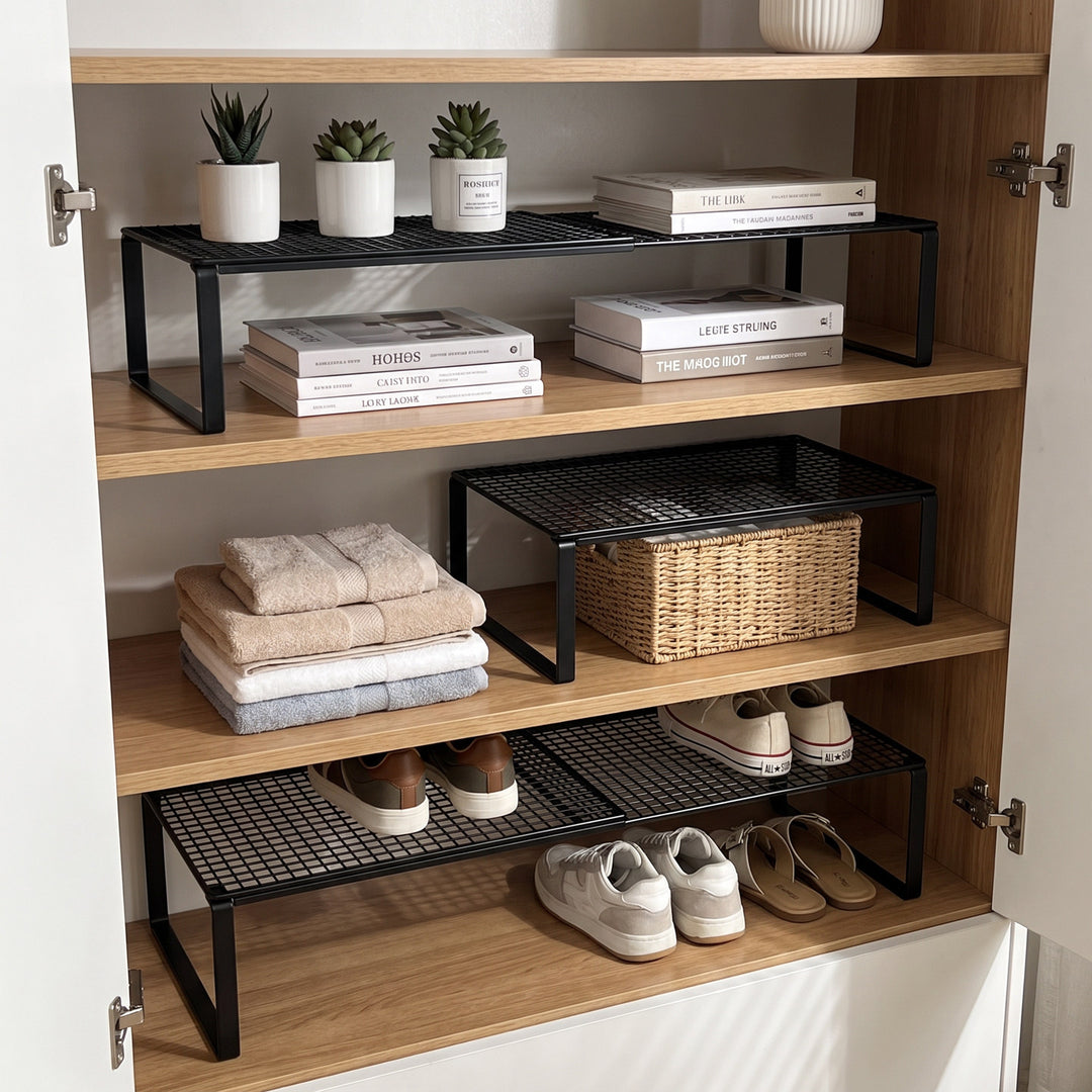 Adjustable Expandable Metal Shoe Shelf Organizer