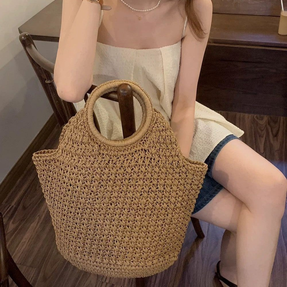 Handmade basket bag with innovative round design Stornfield