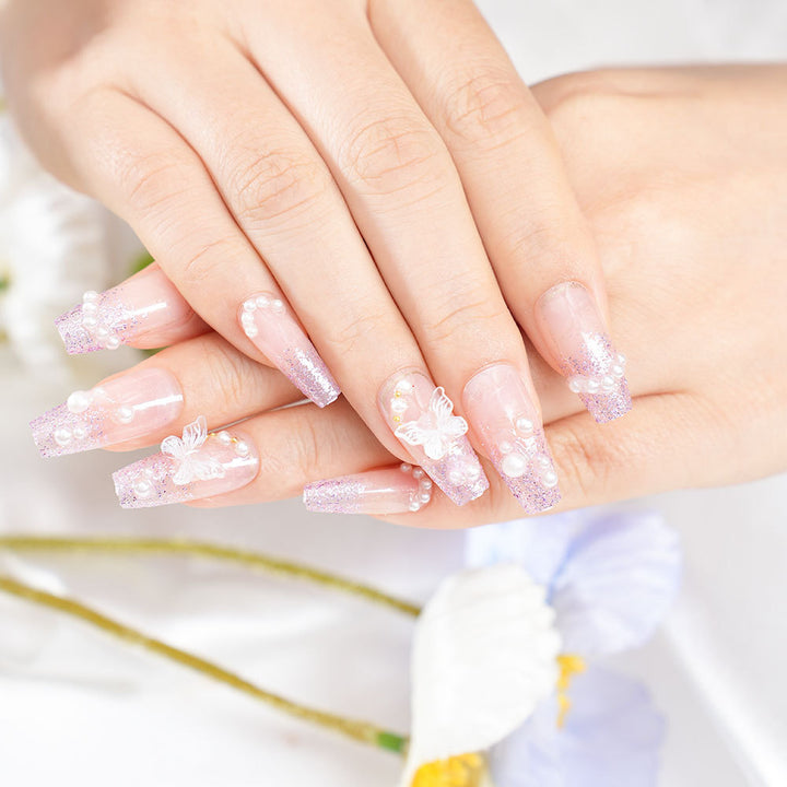 Decorative Nail Art Set with Butterfly Accents Stornfield