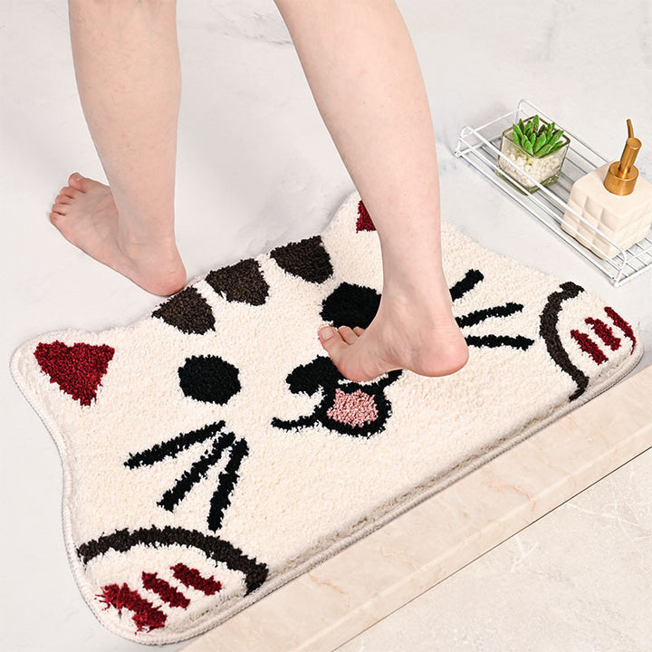 Whimsical Cat-Themed Bath Mat Stornfield