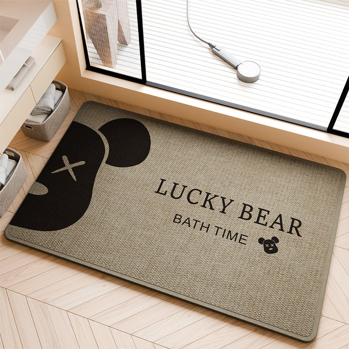 Cute Bear-Themed Bathroom Mat