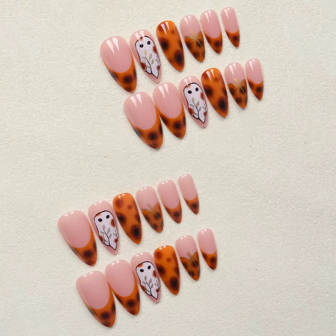 Nail art set with elegant owl motifs and animal accents Stornfield