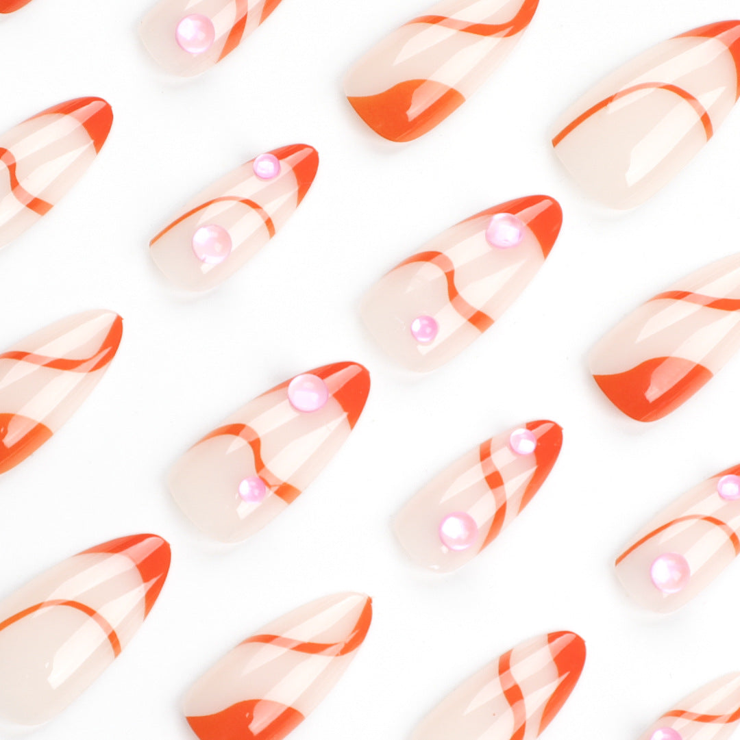 Artful Nail Extensions with Modern Accents Stornfield