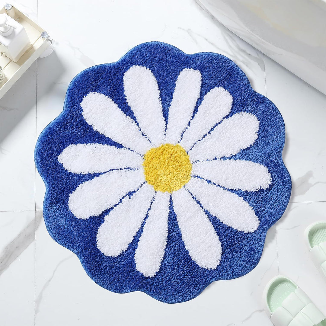 Daisy-Shaped Soft Bath Mat