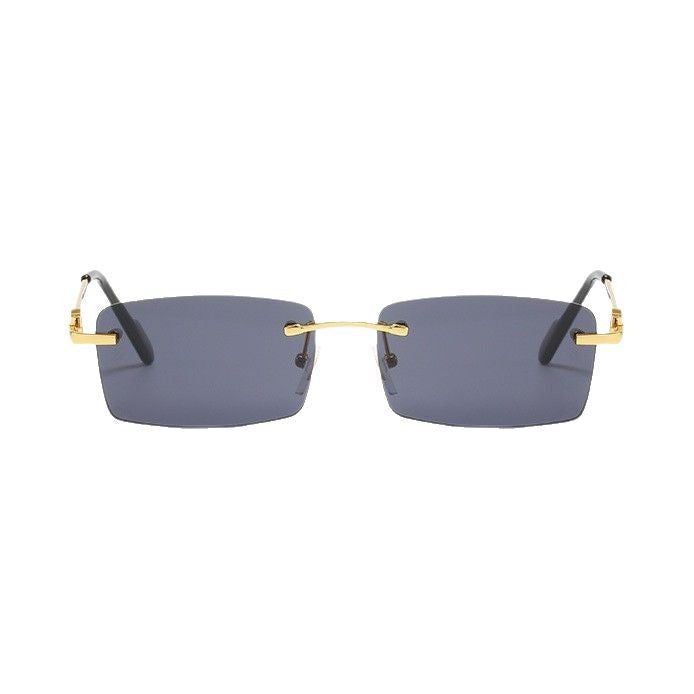 Women rectangular designer sunglasses with elegant metal frame Stornfield