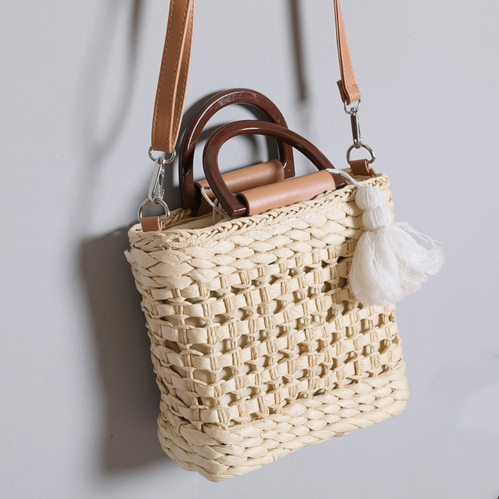 Handbag with Removable Shoulder Strap and Faux Leather Elements Stornfield