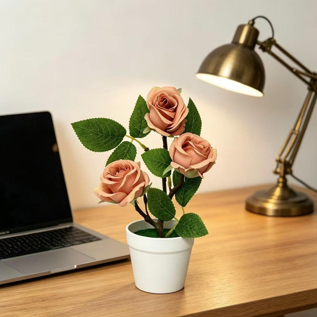 Faux Rose Flower Arrangement for Home Decor