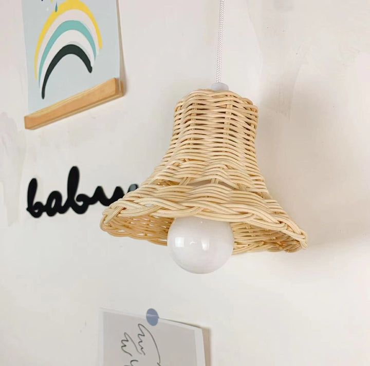 Handmade hanging lamp made of natural material Stornfield