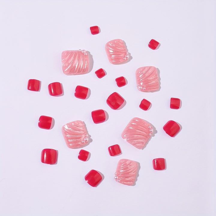 Nail art set with elegant shell designs and glitter accents Stornfield