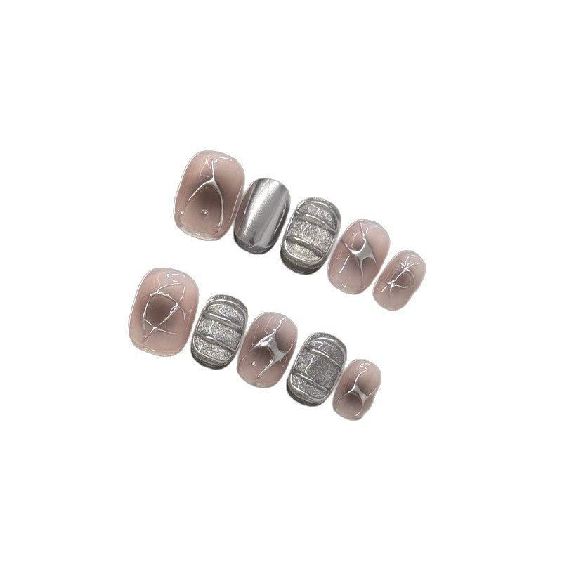 Elegant Abstract Press-On Nail Art Set Stornfield