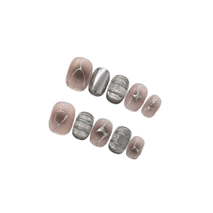 Elegant Abstract Press-On Nail Art Set Stornfield