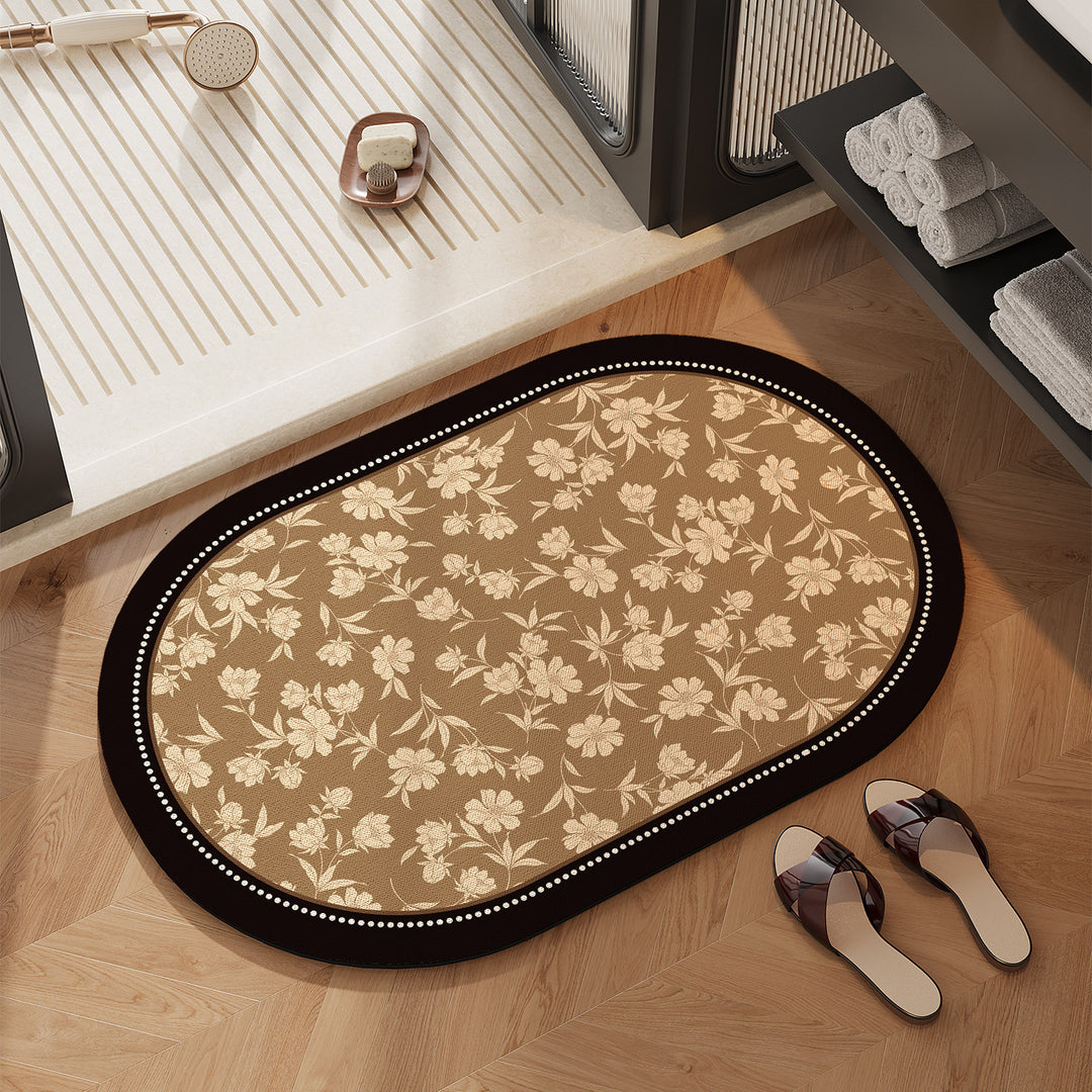 Decorative Oval Indoor Mat for Home