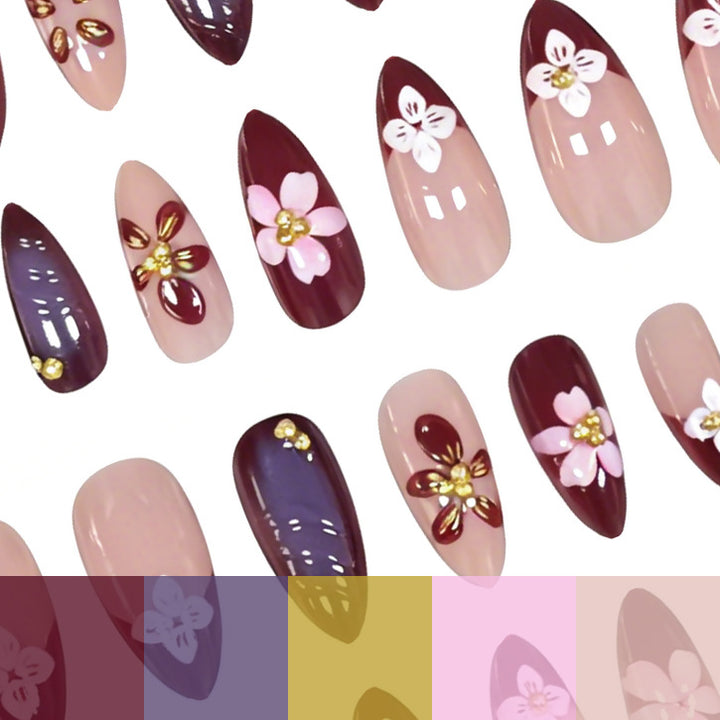 Decorative Floral Acrylic Nail Enhancements Stornfield 1789915431