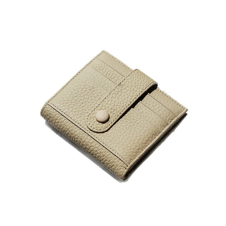 Textured Leather Compact Card Wallet