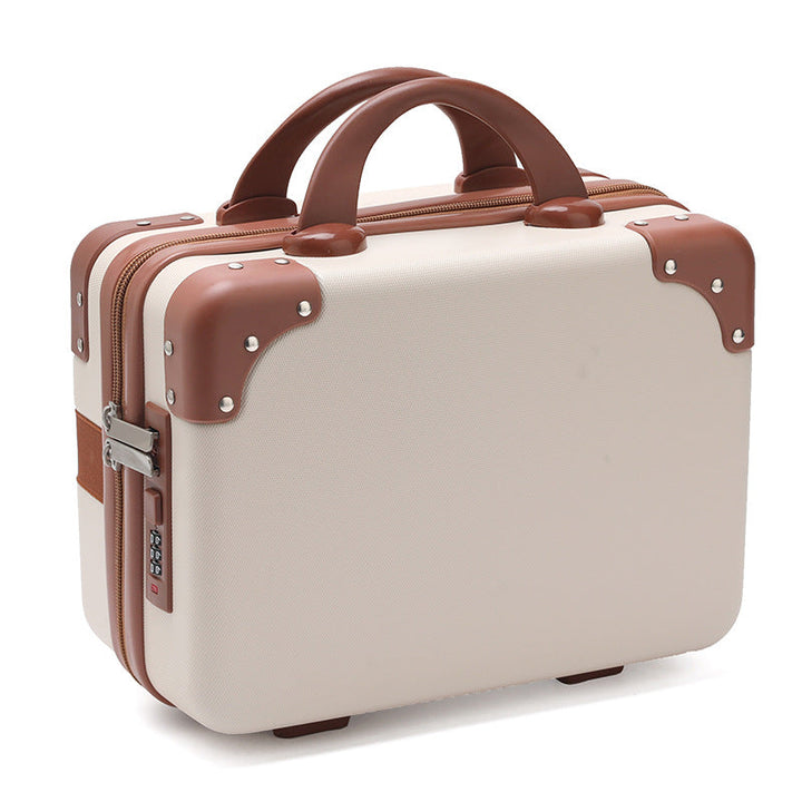 hard-shell vanity carry cosmetic case with reinforced corners and combination lock Stornfield
